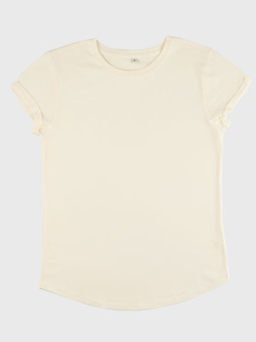 Yoga Studio Women's Organic Cotton Rolled Sleeve T-Shirt Top